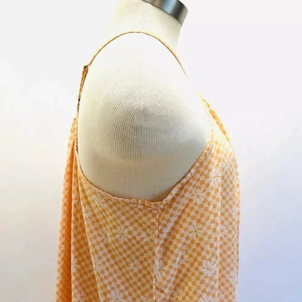 NWT SO GOODS FOR LIFE Juniors Sleeveless Halter Neck Orange Mini Dress Sz Medium - Picture 8 of 11